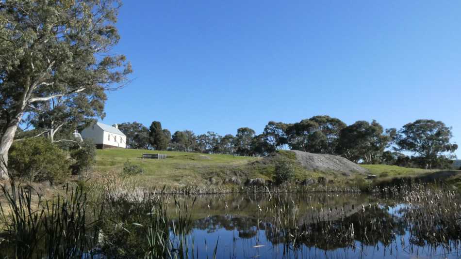 View of school from Dam
